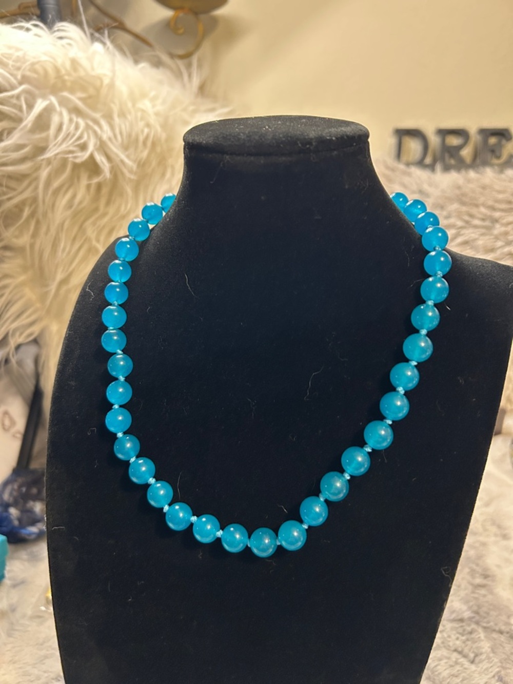 Blue Apatite Beaded Necklace
